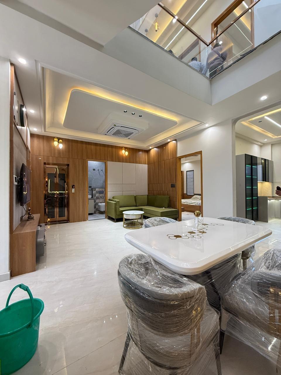 Dining area with skylight