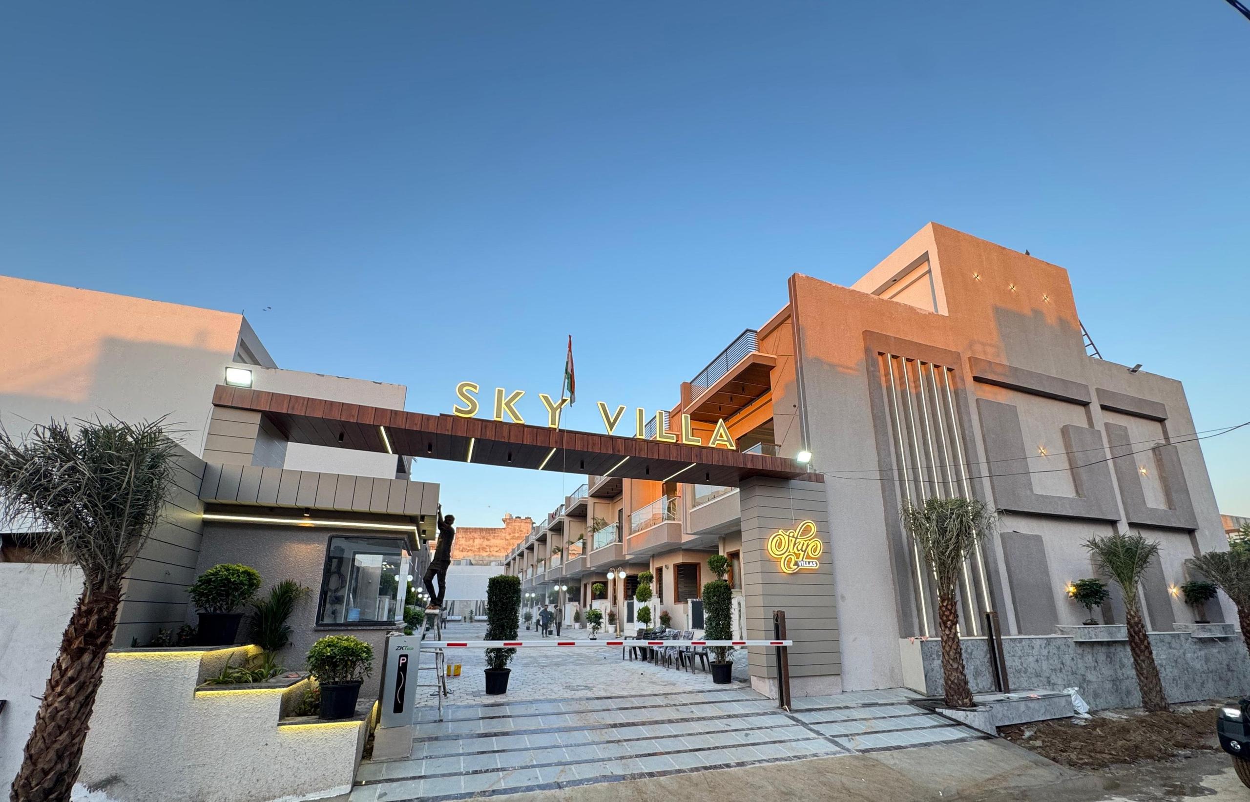 Sky Villa gated entrance