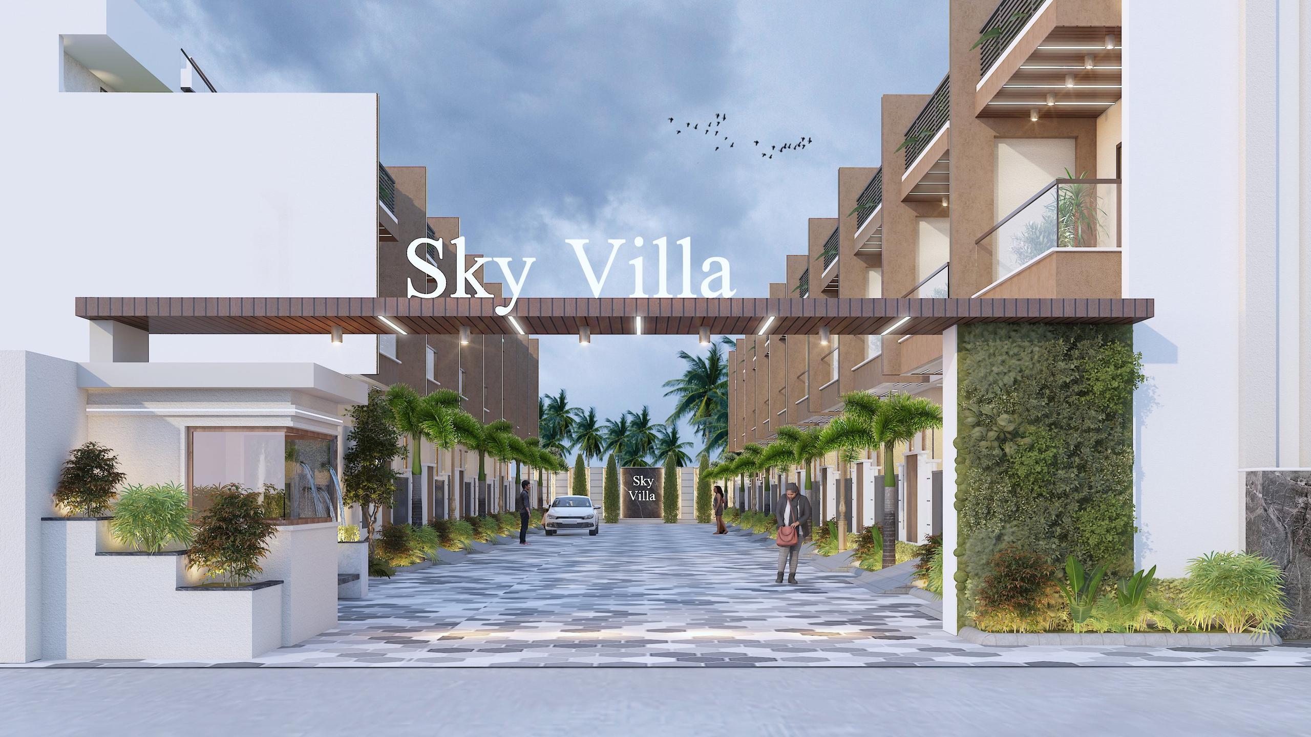 Sky Villa internal street (render)