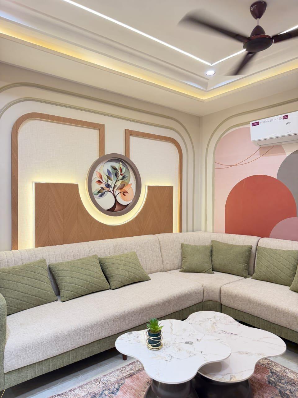 Living room with sectional sofa